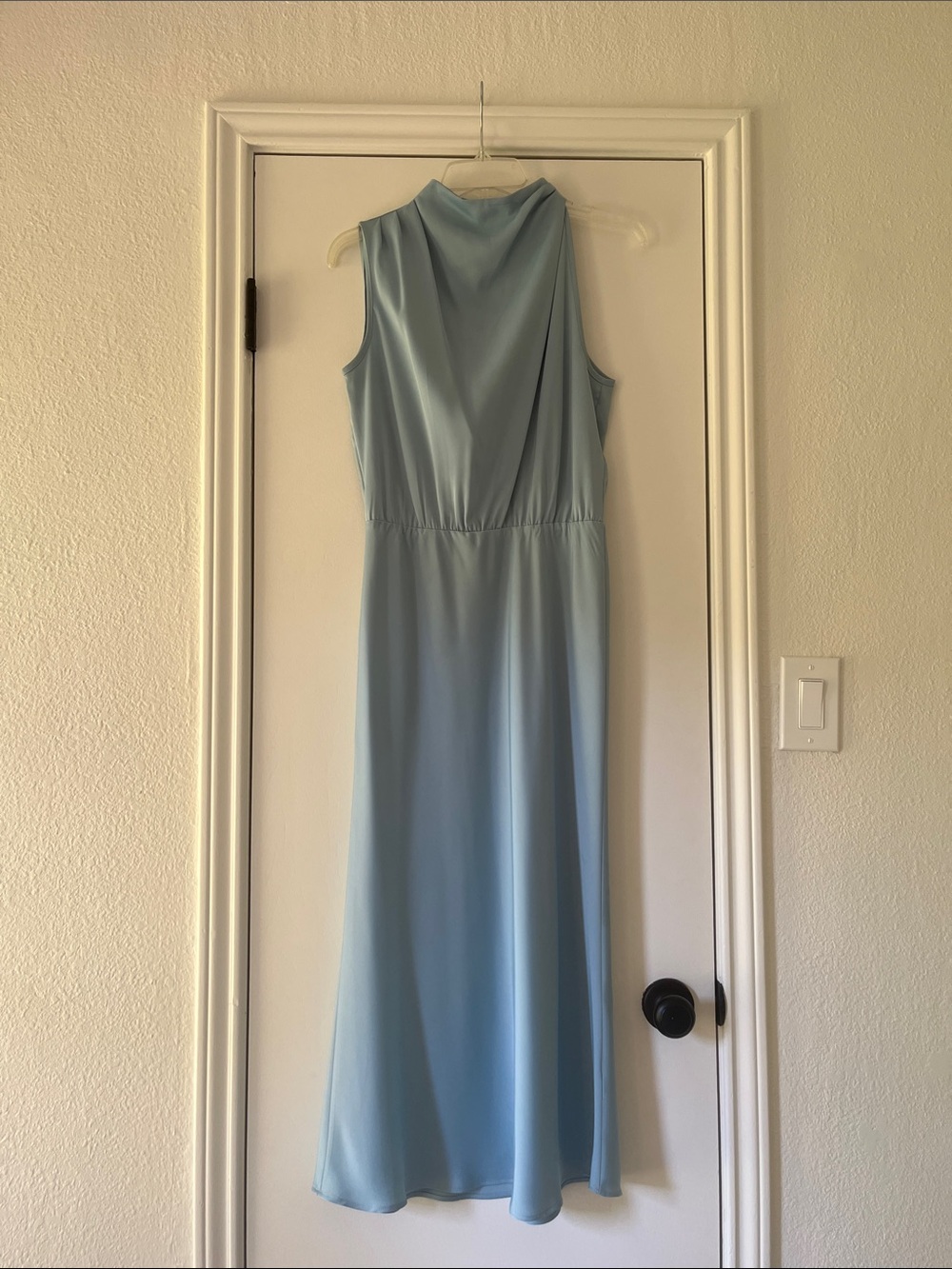 Sleeveless Light Blue Midi Dress